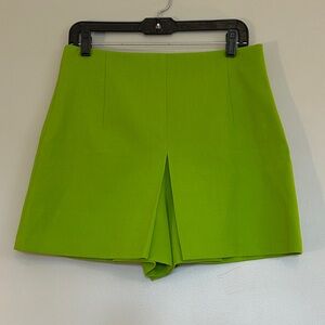 NWT ZARA Lime shorts/skirt front size large